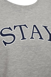 Fenjal Tee 207452 | Light Grey Mel. W. Navy Blazer | T-Shirt fra Freequent