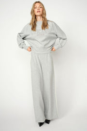 Renzi Stripe Sweatpants | Grey Melange | Bukser fra Mos Mosh