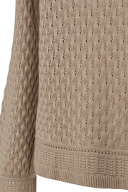 Gina Pullover 205040 | Simply Taupe | Strik fra Freequent