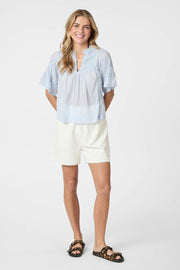 Siama S Voile Blouse | Light Blue | Bluse fra Neo Noir