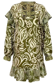 Tia Ls Frill Dress | Army | Kjole fra Liberté