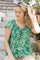 Luna Dana Blouse | Green Leo | Bluse fra Black Colour