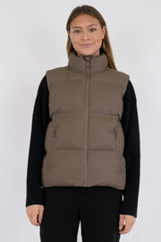 Annike C Puffer Waistcoat | Dark Taupe | Vest fra Neo Noir