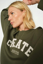 Celli O-LS Sweatshirt | Olive Night | Sweats fra Mos Mosh
