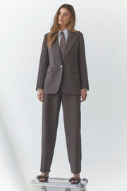 Nemo Stripe Tie 39064 | Dark Brown | Slips fra Co'couture