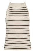 Imanja Caliz Stripe Knit Top | Coffee Quartz | Strik fra Mos Mosh – nedsat