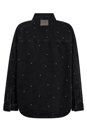 Emme Studs Shirt | Dark Grey Denim | Skjorte fra Mos Mosh
