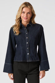 Rosa Denim Shirt | Dark Blue | Skjorte fra Neo Noir