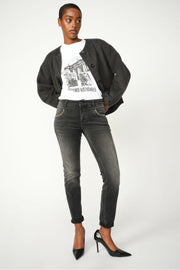 Naomi Perla Grigio Jeans Regular | Grey | Jeans fra Mos Mosh