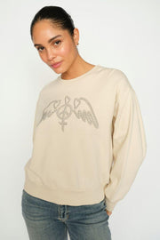 Jaylin O-LS Sweatshirt | Summer Sand | Sweats fra Mos Mosh