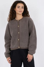 Limo Fluffy Knit Cardigan | Iron | Cardigan fra Neo Noir