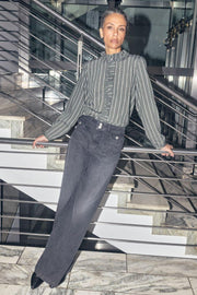 Billy Stripe Shirt | Phantom | Skjorte fra Mos Mosh