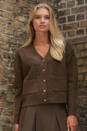 Gigi Knit Cardigan 2853 | Chocolate Brown | Cardigan fra Prepair