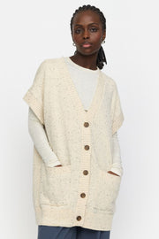 SREmerald Vest Knit | Arctic Wolf Melange | Strik fra Soft Rebels