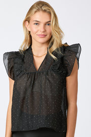 Jayla Bedazzled Top | Black | Top fra Neo Noir