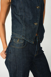 Marlena Nippon Jeans Long | Dark Blue | Jeans fra Mos Mosh