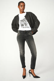 Livia O-SS Tee | White | T-shirt fra Mos Mosh