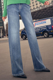 Marlena Nolla Jeans Long | Blue | Jeans fra Mos Mosh