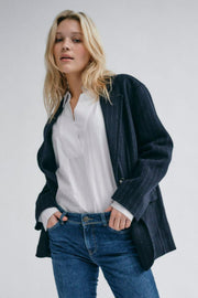 Karita Idun Wool Blazer | Salute Navy | Blazer fra Mos Mosh