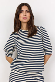 Tini Stripe Short Sleeve | Blå | Bluse fra Statebird