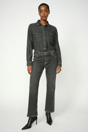 Natalie Denim Shirt | Grey | Skjorte fra Mos Mosh