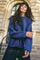 Thora O-Neck Frill Knit | Ensign Blue | Strik fra Mos Mosh