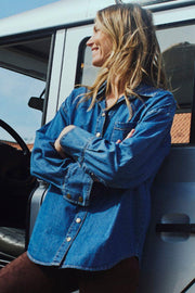 Lisea Shirt 206588 | Medium Blue Denim | Skjorte fra Freequent