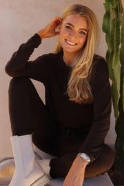 Alma Ls Top | Mocca | Bluse fra Liberté