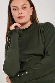 Katie Pullover 205095 | Kombu Green | Strik fra Freequent