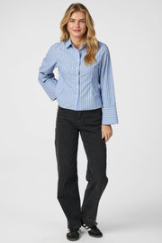 Rosa Stripe Shirt | Blue | Skjorte fra Neo Noir