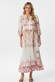 Stellar Artist Paisley Dress | Ivory | Kjole fra Neo Noir