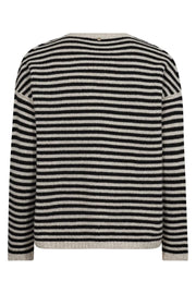 Khai Stripe Knit | Black | Strik fra Mos Mosh