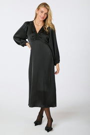 Isobel Heavy Sateen Dress | Black | Kjole fra Neo Noir