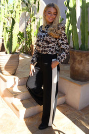 Flora Ls Blouse | Brown Black  Flower | Bluse fra Liberté