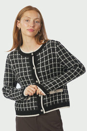 Doro Stitch Knit Cardigan | Black | Strik fra Neo Noir