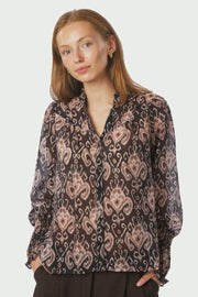 Camisa Print Blouse | Black | Bluse fra Neo Noir