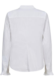 Hassie Pleat Shirt | White | Skjorte fra Mos Mosh