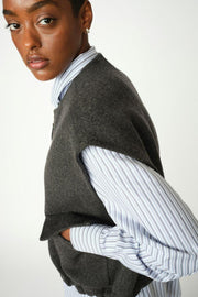 Elinda Slim Stripe Shirt | Brunnera Blue | Skjorte fra Mos Mosh