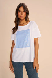 Costa O-SS Tee | Cashmere Blue | T-shirt fra Mos Mosh