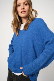 Thora V-Neck Knit | Blue Lolite | Strik fra Mos Mosh