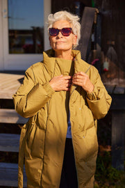 Lilly Long coat | Army | Frakke fra French Laundry