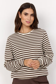 Tini Stripe Sweat | Brun | Bluse fra Statebird