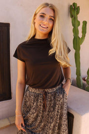 Alma Loose Skirt | Mocca Brown Lace | Nederdel fra Liberté