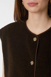 Mariko Teddy Vest | Dark Brown | Vest fra Neo Noir