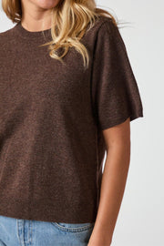 Missy Knit Tee 161927 | Brown Melange | Knitwear fra Neo Noir