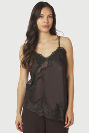 Viole Lace Top | Dark Brown | Bluse fra Neo Noir