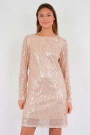 Maline Sequins Dress | Rose Gold | Kjole fra Neo Noir