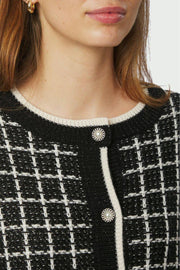 Doro Stitch Knit Cardigan | Black | Strik fra Neo Noir