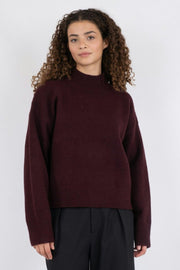 Paulina Knit Blouse | Wine | Bluse fra Neo Noir