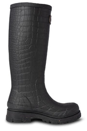 Le Croco Waterproof WL763 |  Black | Rubber Boots fra Woden